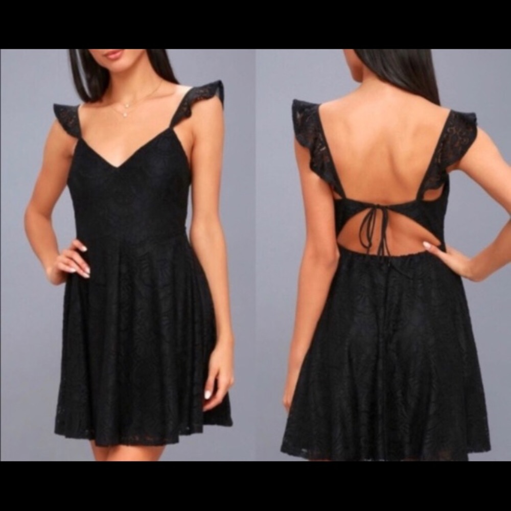 Lulus black lace dress